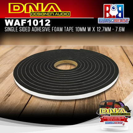 DNA WAF1012 Single Sided Adhesive Foam Tape 10mm W x 12.7mm - 7.6m