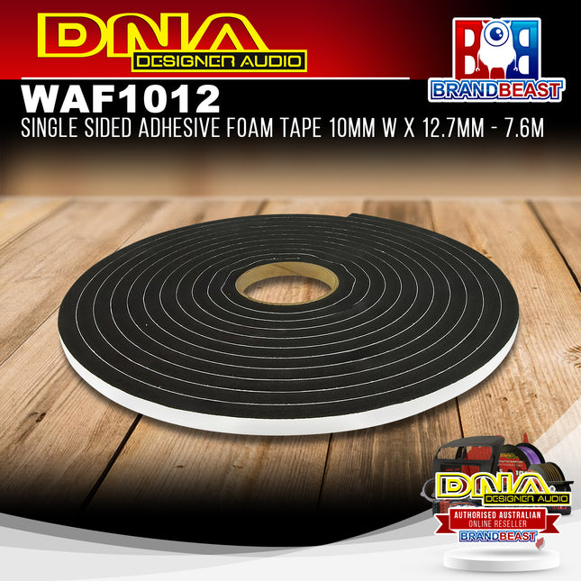 DNA WAF1012 Single Sided Adhesive Foam Tape 10mm W x 12.7mm - 7.6m