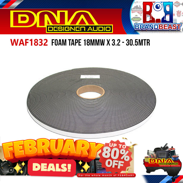 DNA WAF1832 30.5m of 18mm x 3.2mm Foam Tape