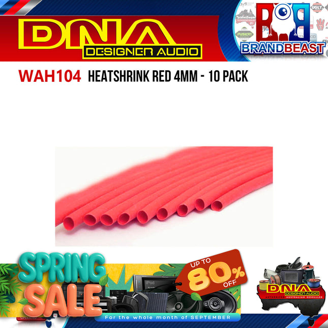 DNA WAH104 4mm Heatshrink Red - 10 Pieces