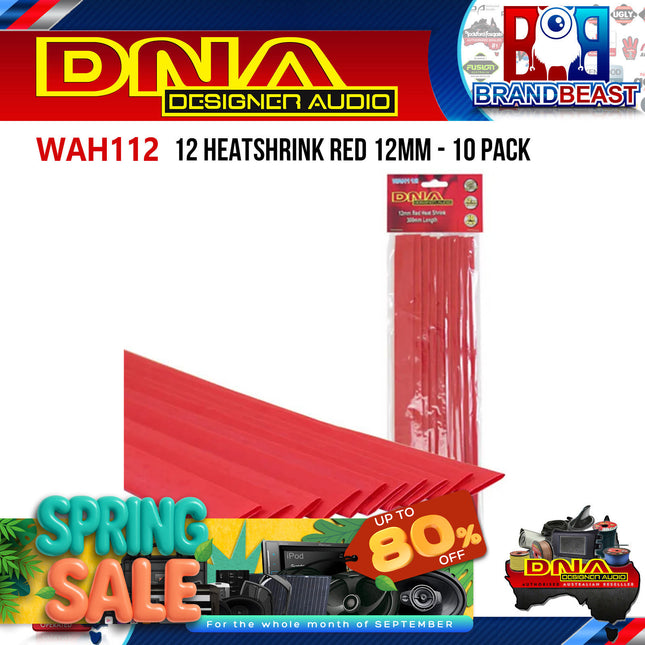 DNA WAH112 12mm Heatshrink Red - 10 Pieces