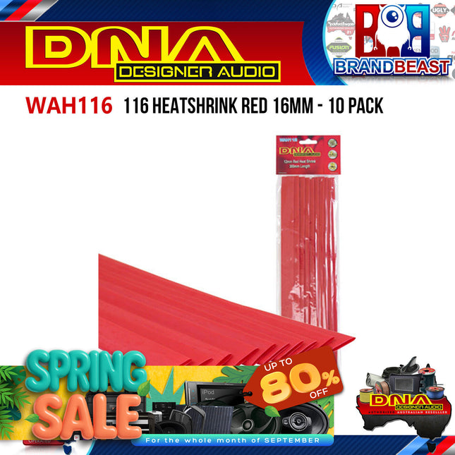 DNA WAH116 16mm Heatshrink Red - 10 Pieces