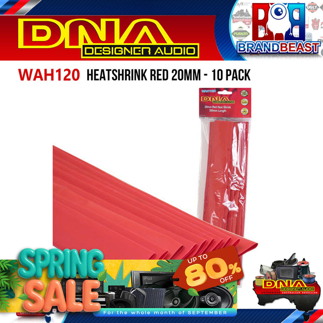 DNA WAH120 20mm Heatshrink Red - 10 Pieces
