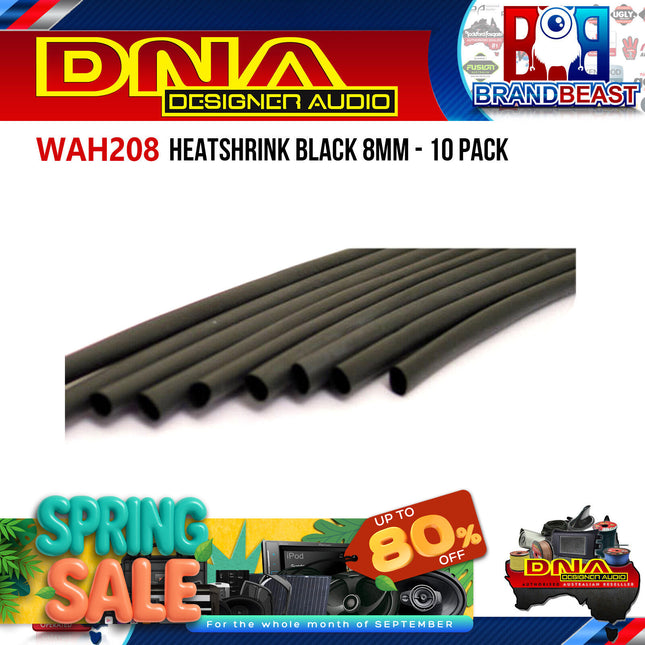 DNA WAH208 8mm Heatshrink Black - 10 Pieces