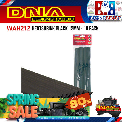 DNA WAH212 12mm Heatshrink Black - 10 Pieces