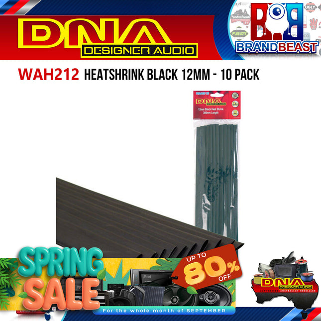 DNA WAH212 12mm Heatshrink Black - 10 Pieces