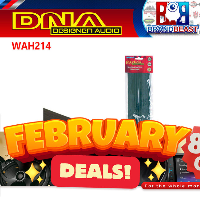 DNA WAH214 14mm Heatshrink Black - 10 Pieces