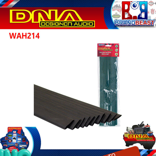 DNA WAH214 14mm Heatshrink Black - 10 Pieces