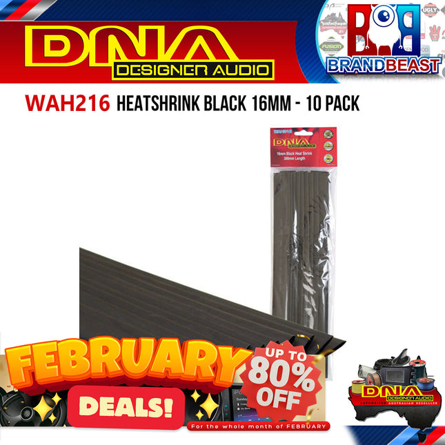 DNA WAH216 16mm Heatshrink Black - 10 Pieces