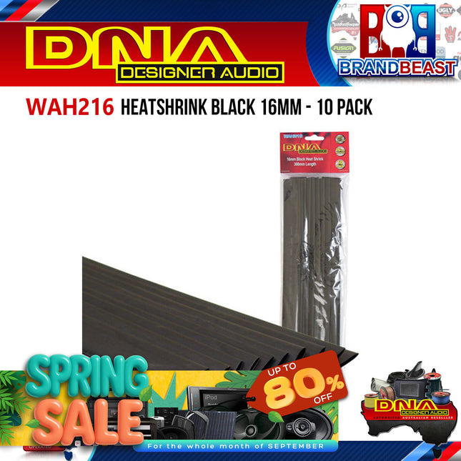 DNA WAH216 16mm Heatshrink Black - 10 Pieces