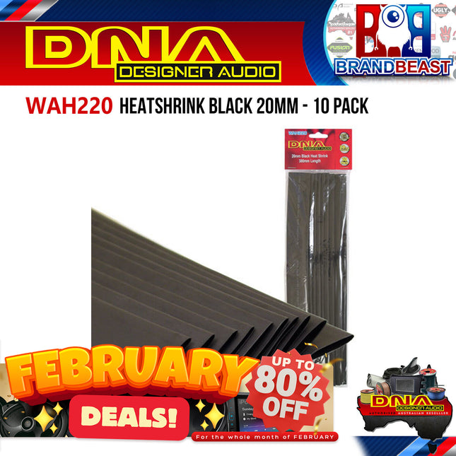 DNA WAH220 20mm Heatshrink Black - 10 Pieces