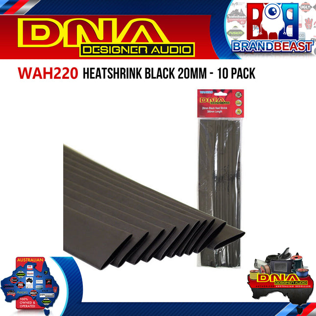 DNA WAH220 20mm Heatshrink Black - 10 Pieces
