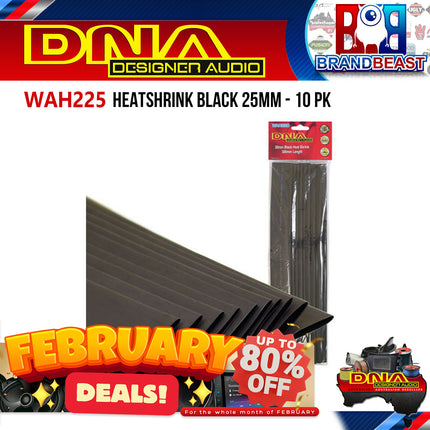 DNA WAH225 25mm Heatshrink Black - 10 Pieces