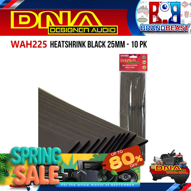 DNA WAH225 25mm Heatshrink Black - 10 Pieces