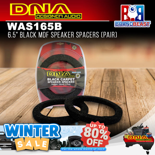 DNA WAS165B 6.5" Black MDF Speaker Spacers (Pair)