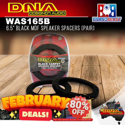 DNA WAS165B 6.5" Black MDF Speaker Spacers (Pair)