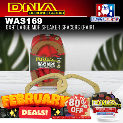 DNA WAS169 6x9&quot; Large MDF Speaker Spacers (Pair)