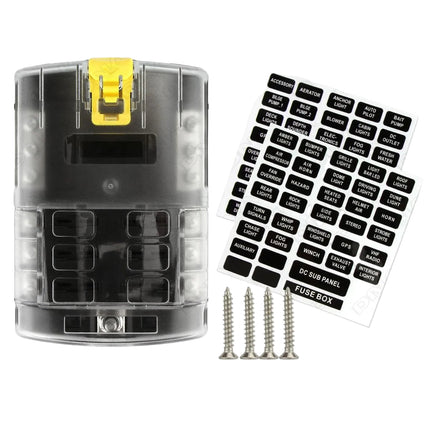 DNA WBFB06 6-Circuit ST Blade Fuse Block with Negative Bus