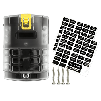 DNA WBFB06 6-Circuit ST Blade Fuse Block with Negative Bus