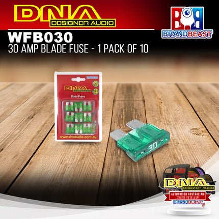 DNA WFB030 30 Amp Blade Fuse - 1 Pack Of 10