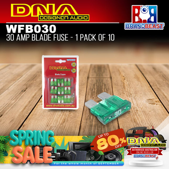 DNA WFB030 30 Amp Blade Fuse - 1 Pack Of 10