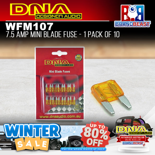 DNA WFM107 7.5 Amp Mini Blade Fuse - 1 Pack Of 10