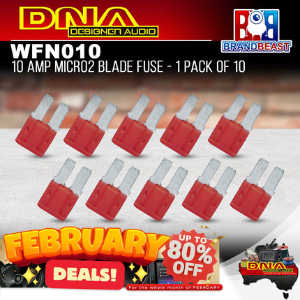 DNA WFN010 10 Amp Micro2 Fuse - 1 Pack Of 10