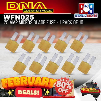 DNA WFN025 25 Amp Micro2 Fuse - 1 Pack Of 10