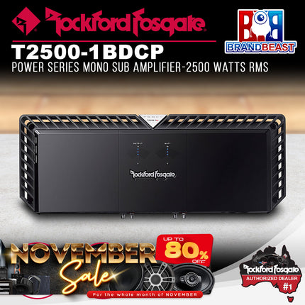 Rockford Fosgate T2500-1bdCP Power 2500 Watt Class-bd Constant Power Amplifier