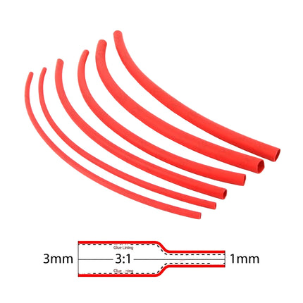 DNA WGH103 Heatshrink with Glue Red 3mm – 10 pieces per Pack