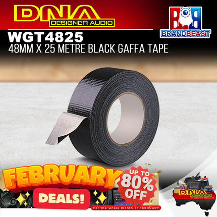 DNA WGT4825 48mm x 25 Metre Black Gaffa Tape