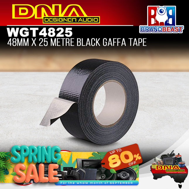 DNA WGT4825 48mm x 25 Metre Black Gaffa Tape