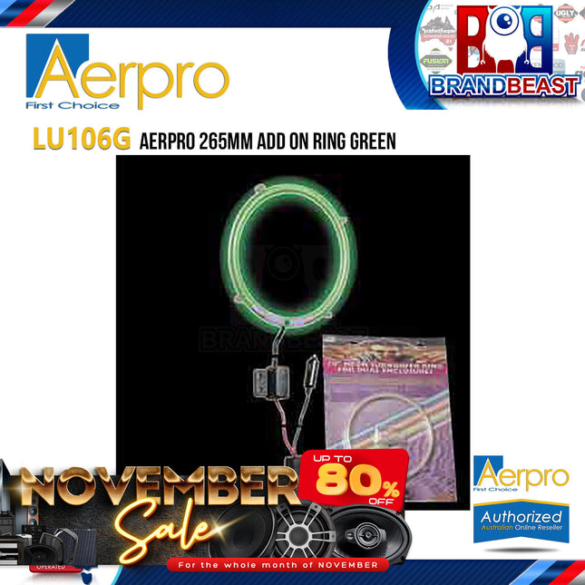 Aerpro LU106G 265Mm LED Add on Ring Green