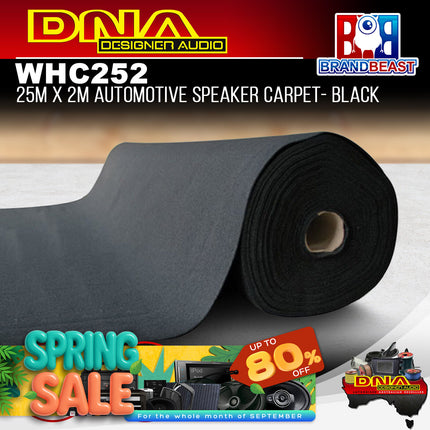 DNA WHC252 25M x 2M Black Speaker Carpet