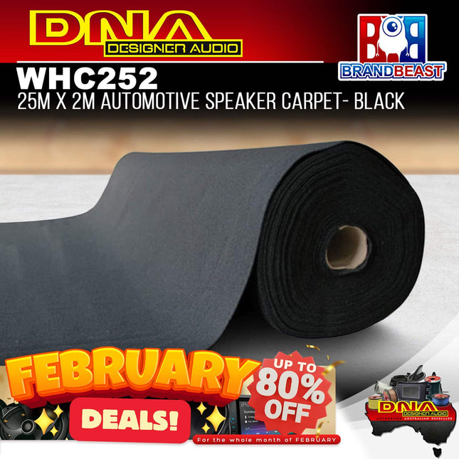 DNA WHC252 25M x 2M Black Speaker Carpet