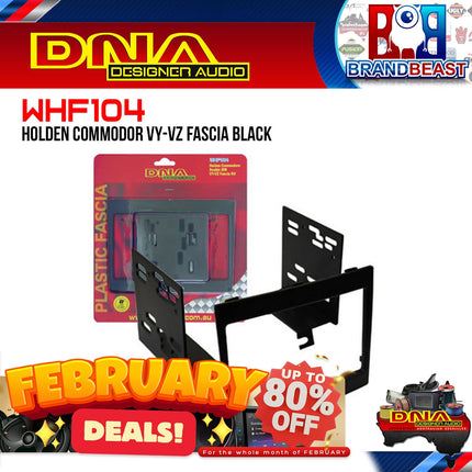 DNA WHF104 Double DIN Fascia Suit Holden Commodore VY-VZ - Black