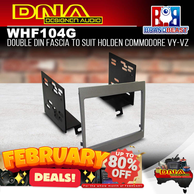 DNA WHF104G Double Din Fascia to Suit Holden Commodore VY-VZ Grey