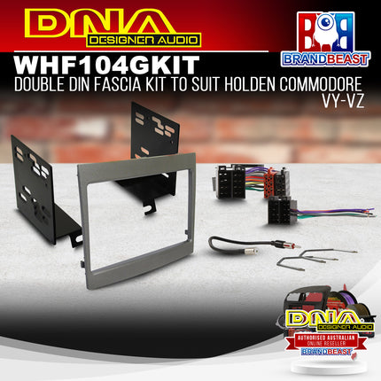 DNA WHF104GKIT Double DIN Install Kit to Suit Holden Commodore VY-VZ Grey