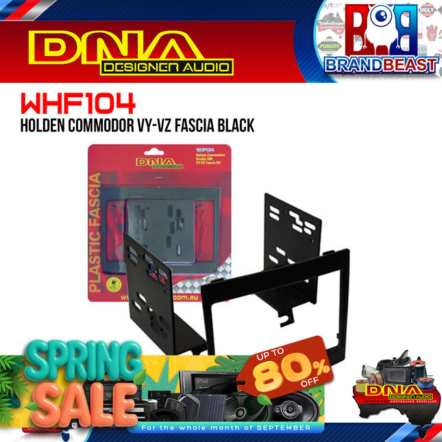 DNA WHF104 Double DIN Fascia Suit Holden Commodore VY-VZ - Black