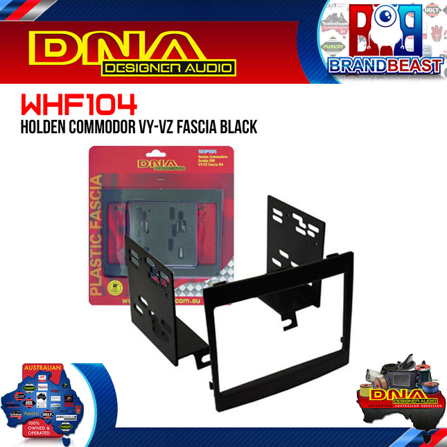 DNA WHF104 Double DIN Fascia Suit Holden Commodore VY-VZ - Black