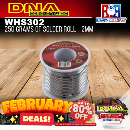 DNA WHS302 250 Grams of Solder Roll - 2mm Diameter