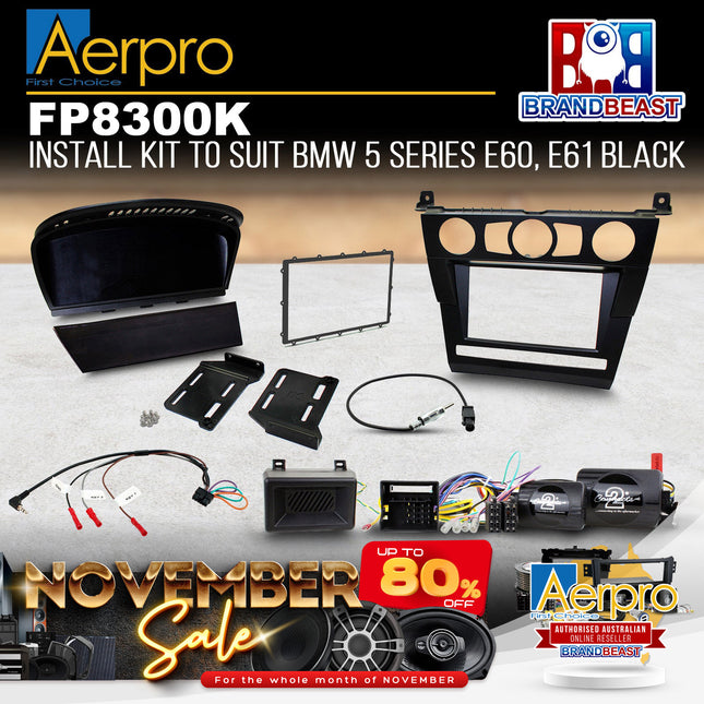 Aerpro FP8300K Double DIN Stereo Install Kit Suit BMW 5 Series 2004-2010 E60/E61