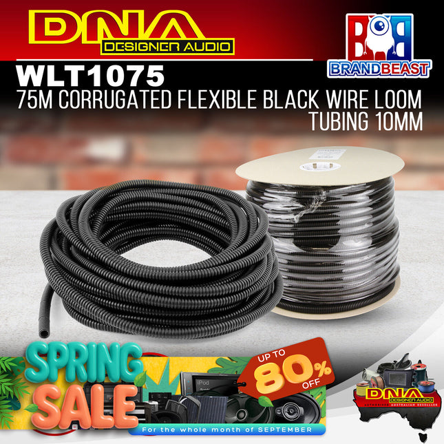 DNA WLT1075 10mm x 75m Split Corrugated Loom Tube