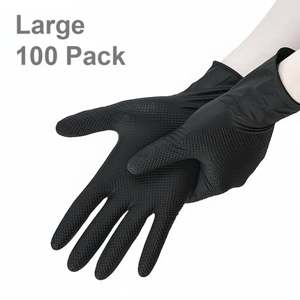 DNA WNG002BL Heavy Duty Texture Grip Nitrile Gloves Large – 100 Pack