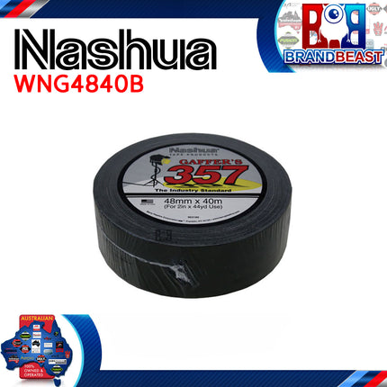 Nashua Wng4840B 357 Nashua Gaffa 48Mm X 40 Mtr Black Workshop WNG4840B