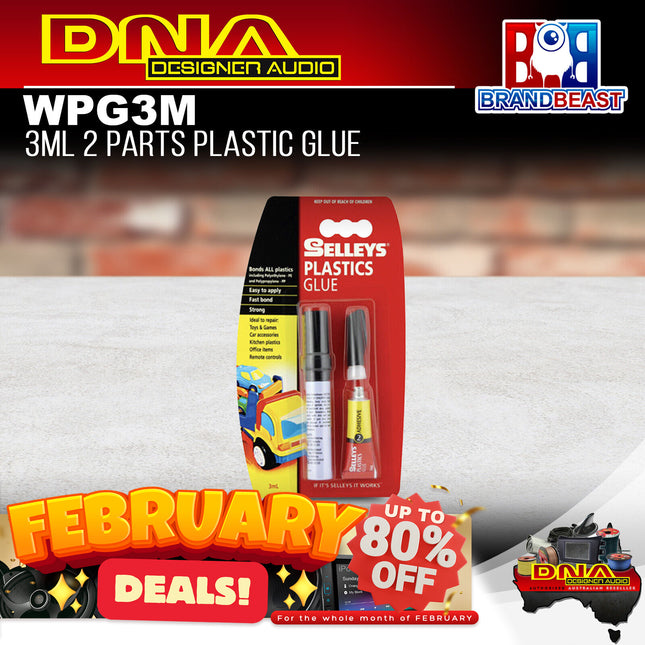 SELLEYS WPG3M 2 Parts Plastic Glue - 3mL