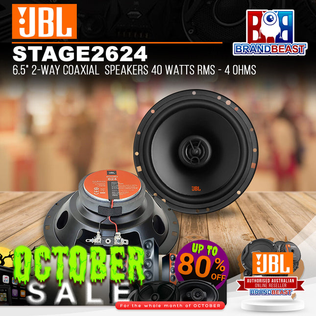 JBL Stage2 624 6.5" 2-Way Coaxial Speakers 40 Watts RMS - 4 Ohms