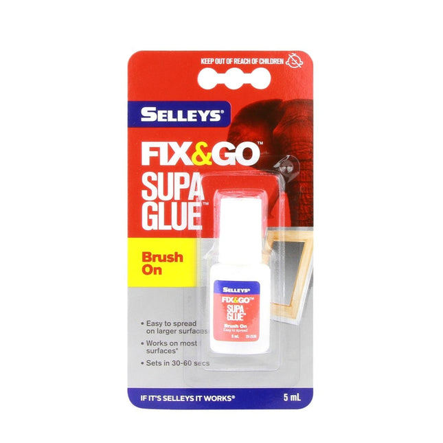 Selleys WQFB5M Quick Fix & Go Brush On Supa Glue - 5mL