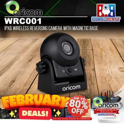 Oricom WRC001 IPX6 Wireless Reversing Camera With Magnetic Base