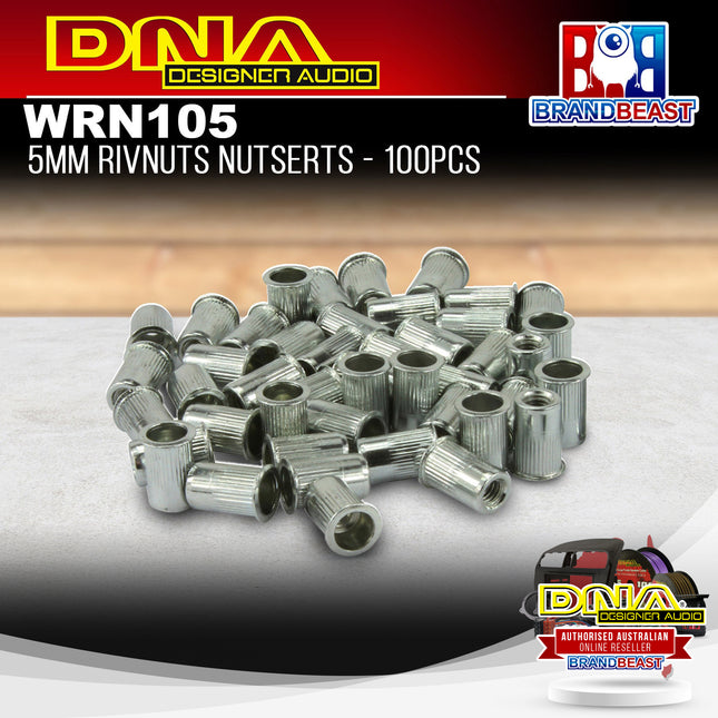 DNA WRN105 5mm Rivnuts Nutserts - 100 Pieces